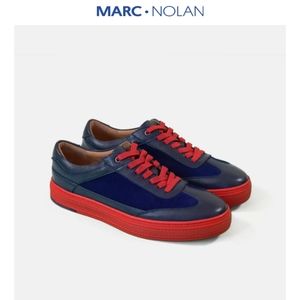 Marc Nolan Suede Captain Navy Leather Sneakers( used) 11.0 US (men)